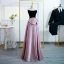 Chic / Beautiful Candy Pink Prom Dresses 2022 A-Line / Princess Strapless Sleeveless Backless Bow Floor-Length / Long Formal Dresses