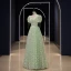 Chic / Beautiful Sage Green Floral Outdoor / Garden Prom Dresses 2023 A-Line / Princess Scoop Neck Short Sleeve Backless Floor-Length / Long Prom Formal Dresses