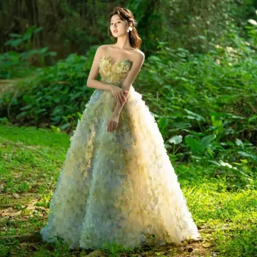 Hada De Las Flores Verde Salvia Apliques Vestidos De Gala 2025 A Line Princess Sin Tirantes Sin Mangas Sin Espalda Largos Gala Vestidos Formales