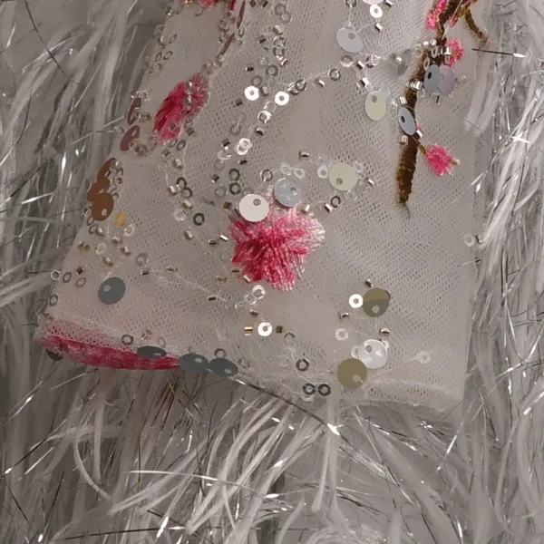 Flower Fairy White Appliques Lace Flower Beading Sequins Tassel Birthday Short Flower Girl Dresses 2025 Scoop Neck Tulle