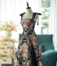 Vintage / Retro Black Printing Prom Dresses 2024 A-Line / Princess Spaghetti Straps Sleeveless Backless Floor-Length / Long Prom Formal Dresses