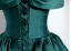 Elegant Dark Green Satin Prom Dresses 2024 Ball Gown Off-The-Shoulder Short Sleeve Backless Floor-Length / Long Prom Formal Dresses