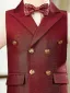 Burgundy Short Sleeve 4-piece Boys Wedding Suits 2025 Pants Shirt Tie Vest