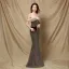 Charming Gold Sequins Evening Dresses 2022 Trumpet / Mermaid Off-The-Shoulder Sleeveless Backless Floor-Length / Long Evening Party Formal Dresses