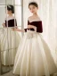 Elegant Burgundy Satin Birthday Flower Girl Dresses 2022 Ball Gown Pearl Scoop Neck Sash Bow Long Sleeve Floor-Length / Long Flower Girl Dresses
