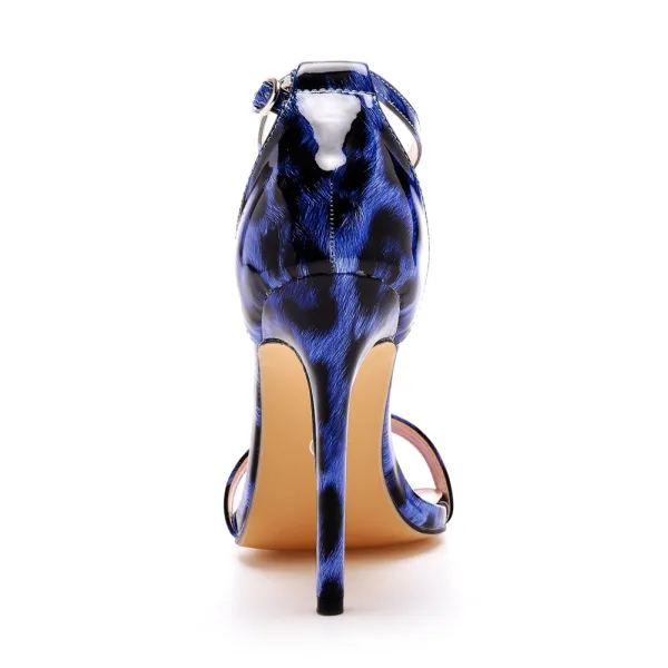 Sexy Brown Leopard Print Evening Party Womens Sandals 2023 11 cm Stiletto Heels Open / Peep Toe Sandals High Heels