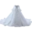 Luxury / Gorgeous White Beading Appliques Sequins Wedding Dresses 2023 Ball Gown Off-The-Shoulder Long Sleeve Backless Chapel Train Wedding