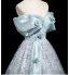 Chic / Beautiful Sky Blue Appliques Prom Dresses 2025 A-Line / Princess Strapless Floor-Length / Long Tulle Backless Prom Sleeveless Formal Dresses