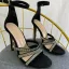 Sexy Schwarz Strass Abend Sandalen Damen 2022 Knöchelriemen 11 cm Stilettos Peeptoes Sandaletten Hochhackige