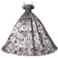 Vintage / Retro Baroque Silver Lace Flower Satin Prom Dresses 2022 Ball Gown Spaghetti Straps Sleeveless Backless Beading Floor-Length / Long Formal Dresses