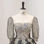 Sparkly Black Sequins Prom Dresses 2022 Ball Gown Scoop Neck 1/2 Sleeves Backless Floor-Length / Long Prom Formal Dresses
