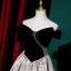 Chic / Beautiful Black Rhinestone Printing Evening Dresses 2023 A-Line / Princess Off-The-Shoulder Sleeveless Backless Floor-Length / Long Evening Party Formal Dresses