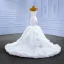 Haut de Gamme Blanche Volants Robe De Mariée 2022 Trompette / Sirène Bretelles Spaghetti Sans Manches Dos Nu Chapel Train Mariage