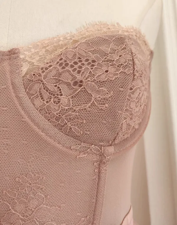 Chic / Beautiful Blushing Pink Cascading Ruffles Prom Dresses 2023 A-Line / Princess Strapless Sleeveless Backless Floor-Length / Long Prom Formal Dresses