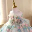 Flower Fairy Blushing Pink Beading Appliques Sequins Birthday Short Flower Girl Dresses 2025 Ball Gown Scoop Neck Sleeveless Backless Tulle