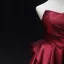 Vintage / Retro Burgundy Prom Dresses 2024 Ball Gown Strapless Sleeveless Backless Sweep Train Prom Formal Dresses