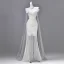 Scintillantes Blanche Perlage Perle Paillettes Robe De Soirée 2026 Trompette / Sirène Bretelles Spaghetti Sans Manches Dos Nu Longue Robe De Ceremonie
