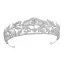 Eleganckie Srebrny Rhinestone Cyrkon Ozdoby Do Włosów Ślubne Tiara 2022 Stop Ślub Ozdoby Do Włosów Ślubne
