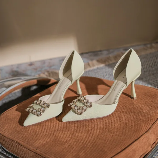 Schöne Schwarz Strass Abend Damen schuhe 2022 8 cm Stilettos Spitzschuh Hochhackige