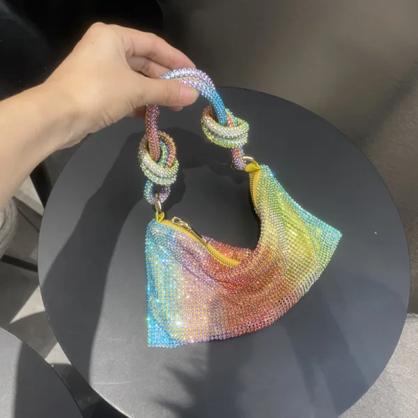 Scintillantes Multi-Couleurs Faux Diamant Cocktail Sacs Pour Femmes Sacs à bandoulière 2023