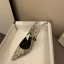 Charmant Beige Cocktail Motif Peau De Serpent Sandales Femme 2022 Bride Cheville 8 cm Talons Aiguilles À Bout Pointu Chaussures Femmes Talons Hauts