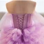 Charming Lavender Cascading Ruffles Pearl Prom Dresses 2023 Ball Gown Off-The-Shoulder Short Sleeve Backless Court Train Prom Formal Dresses