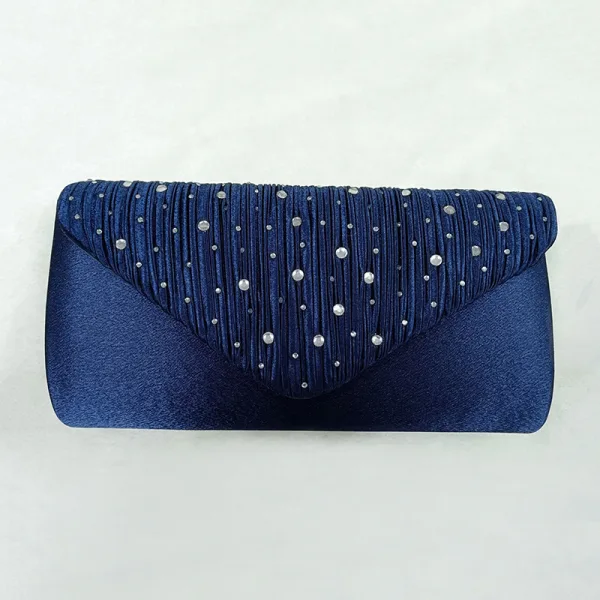 Aprikos Fine Suede Rhinestone Fest Clutch Veske 2023