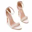 Sexy White Pearl Rhinestone Ankle Strap Wedding Shoes 2025 11 cm Stiletto Heels Open / Peep Toe Wedding Sandals High Heels