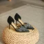 Chic / Beautiful Gold Rhinestone Wedding Shoes 2022 7 cm Stiletto Heels Pointed Toe Wedding Womens Shoes High Heels