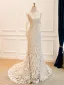 Luxury / Gorgeous Fashion Champagne Handmade  Pearl Sequins Lace Flower Wedding Dresses 2026 Trumpet / Mermaid Halter Sleeveless Sweep Train