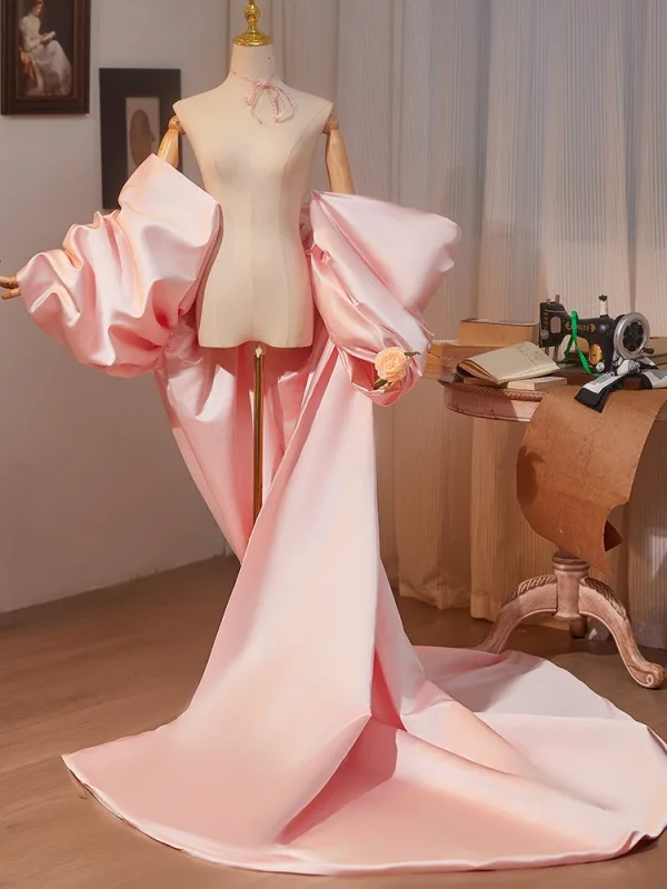 Ovanlig Godis Rosa Bal Satin sjal Jackor & Omslag 2024