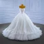 High-end White Pearl Wedding Dresses 2022 Ball Gown Strapless Sleeveless Backless Court Train Wedding