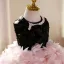Lovely Blushing Pink Pearl Sequins Appliques Birthday Short Flower Girl Dresses 2025 Ball Gown Scoop Neck Bow Sleeveless Backless