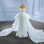 Haut de Gamme Ivoire Perle En Dentelle Fleur Robe De Mariée 2023 Trompette / Sirène Encolure Carrée Sans Manches Ceinture Dos Nu Tribunal Train Mariage