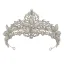 Barock Silver Legering Pärla Rhinestone Brud Huvudbonad 2023 Bröllop
