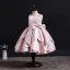 Fashion Burgundy Birthday Cascading Ruffles Flower Girl Dresses 2023 Ball Gown Scoop Neck Sleeveless Backless Bow Tea-length Flower Girl Dresses