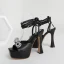 Sexy Argenté Soirée Sandales Femme 2022 Bride Cheville Faux Diamant Noeud 14 cm Talons Aiguilles Peep Toes / Bout Ouvert Sandales Talons Hauts