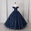 Sparkly Silver Sequins Prom Dresses 2026 Ball Gown Off-The-Shoulder Sleeveless Backless Floor-Length / Long Formal Dresses