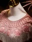 Scintillantes Rougissant Rose Fait main Perlage Gland châle 2025