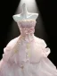 Blomsterfe Lyserød Sløjfe Applikationsbroderi Cascading Flæser Gallakjoler 2026 Chiffon Balkjole Off-The-Shoulder Ærmeløs Halterneck