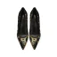 Mode Zwarte Goud Avond Slangenprint Pumps 2025 10 cm Naaldhakken / Stiletto Spitse Neus Pumps Hoge Hakken