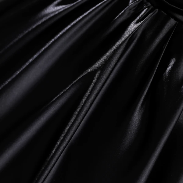 Vintage Schwarz Perlenstickerei Spitze Blumen Satin Ballkleider 2023 Ballkleid Rundhalsausschnitt Kurze Ärmel Schleife Lange Ball Festliche Kleider