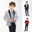 Gris Manches Longues Mariage Costume Garçon Mariage 2025 Bijoux De Corps Manteau Pantalon Chemise Cravate Gilet