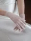Simple Blanche Fait main Faux Diamant Tulle Mariage Gants Mariage 2025
