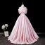 Schöne Rosa Ballkleider 2026 Ballkleid Bandeau Schleife Ärmellos Rückenfreies Lange Festliche Kleider