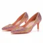 Bling Bling Goud Rhinestone Avond Pumps 2025 7 cm Naaldhakken / Stiletto Spitse Neus Pumps Hoge Hakken