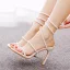 Sexy White Pearl Ankle Strap Summer Evening Party Womens Sandals 2023 10 cm Stiletto Heels Open / Peep Toe Sandals High Heels