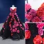 Fantaisie Appliques Noire Robe De Bal 2022 Robe Boule Bretelles Spaghetti Sans Manches Dos Nu Train De Balayage Robe De Ceremonie