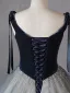 Chic / Beautiful Navy Blue Beading Prom Dresses 2023 Ball Gown V-Neck Sleeveless Backless Floor-Length / Long Prom Formal Dresses