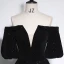 Audrey Hepburn Style Black Sequins Velvet Evening Dresses 2023 Off-The-Shoulder A-Line / Princess Short Sleeve Backless Floor-Length / Long Evening Party Formal Dresses